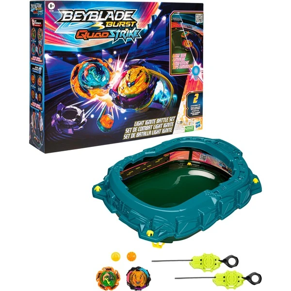 Hasbro Beyblade Burst QuadStrike Light Ignite Battle Set, Geschicklichkeitsspiel 5 Hasbro Beyblade Burst QuadStrike Light Ignite Battle Set, Geschicklichkeitsspiel – Bild 5