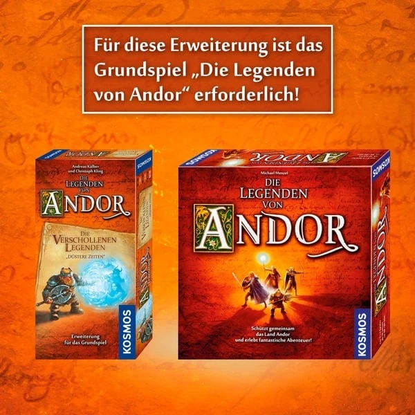 KOSMOS Die Legenden Von Andor - Die Verschollenen Legenden "Düstere Zeiten", Brettspiel – Bild 4