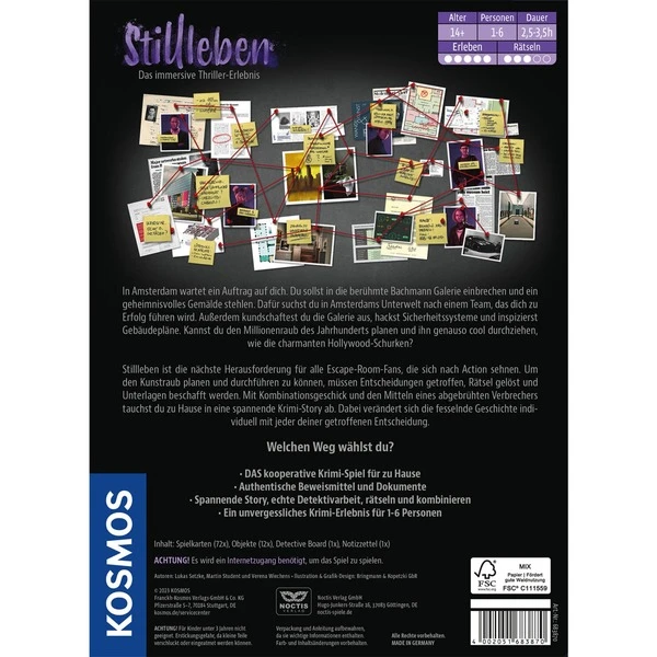 KOSMOS Masters Of Crime - Stillleben, Brettspiel 7 KOSMOS Masters Of Crime - Stillleben, Brettspiel – Bild 7