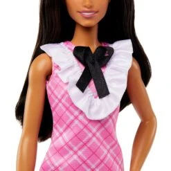 Mattel Barbie Fashionistas-Puppe Mit Schwarzem Haar Und Karokleid -Spiel Welt Verkauf Mattel Barbie Fashionistas Puppe mit schwarzem Haar und Karokleid@@1919148 4