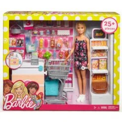 Mattel Barbie Supermarkt Und Puppe -Spiel Welt Verkauf Mattel Barbie Supermarkt und Puppe@@1ssmubc2 7