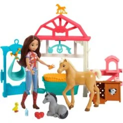 Mattel Spirit Luckys Tierbaby-Pflegestation Mit Pony & Fohlen, Puppe