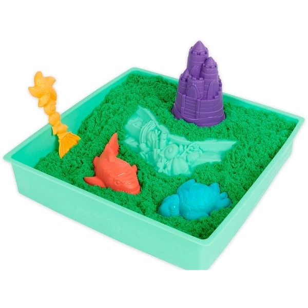 Spin Master Kinetic Sand - Sandbox Set Grün, Spielsand 2 Spin Master Kinetic Sand - Sandbox Set Grün, Spielsand – Bild 2