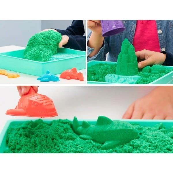 Spin Master Kinetic Sand - Sandbox Set Grün, Spielsand 6 Spin Master Kinetic Sand - Sandbox Set Grün, Spielsand – Bild 6