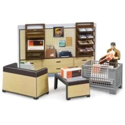 Bruder Bworld UPS Paketshop, Spielfigur -Spiel Welt Verkauf bruder bworld UPS Paketshop Spielfigur@@1735628 3